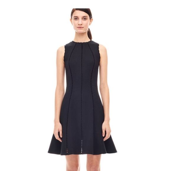 Rebecca Taylor Diamond Textured Black Dress - Picture 1 of 10